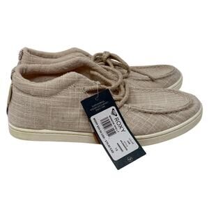 Roxy Minnow Wally Slip On Sneaker Shoe Women's 7.5 Cream